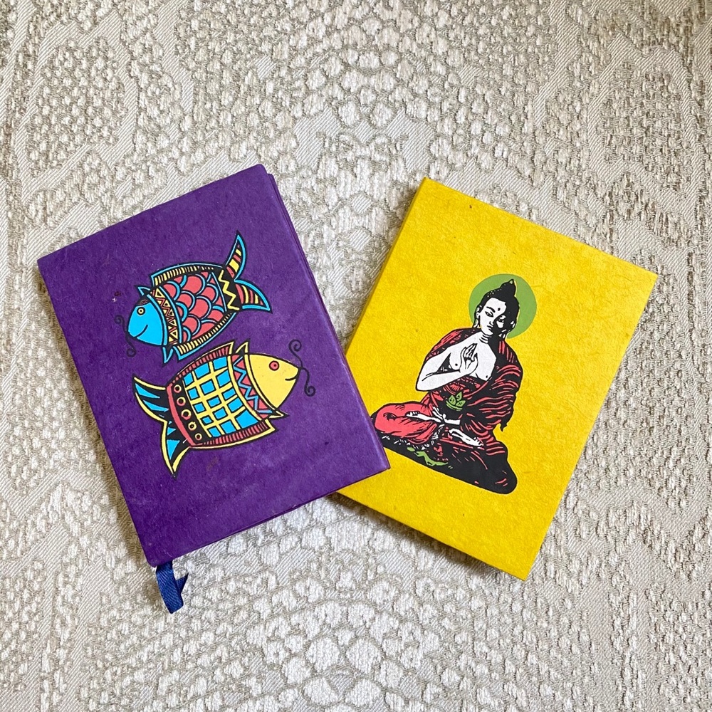 Handmade pocket gratitude journal set